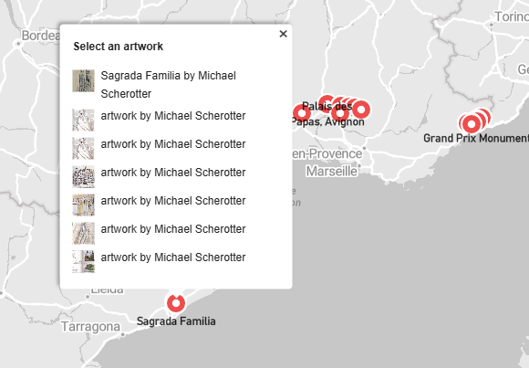 Map artwork selector