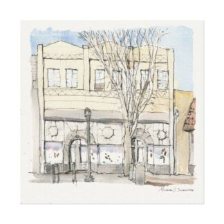 Shorthand Storefront on Textured Watercolor Paper