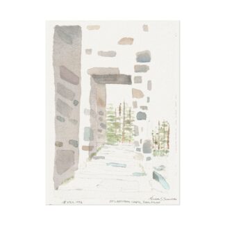 Resurrection Chapel, Turku Finland on Textured Watercolor Paper