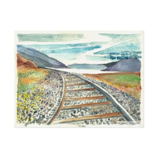 Alaska Railway on Watercolor Matte Poster