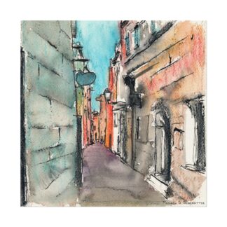 Herceg Novi, Montenegro on watercolor paper.