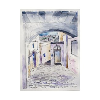 Matera Passageway on Textured Watercolor Paper