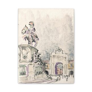 Lisbon Watercolor on Classic Canvas