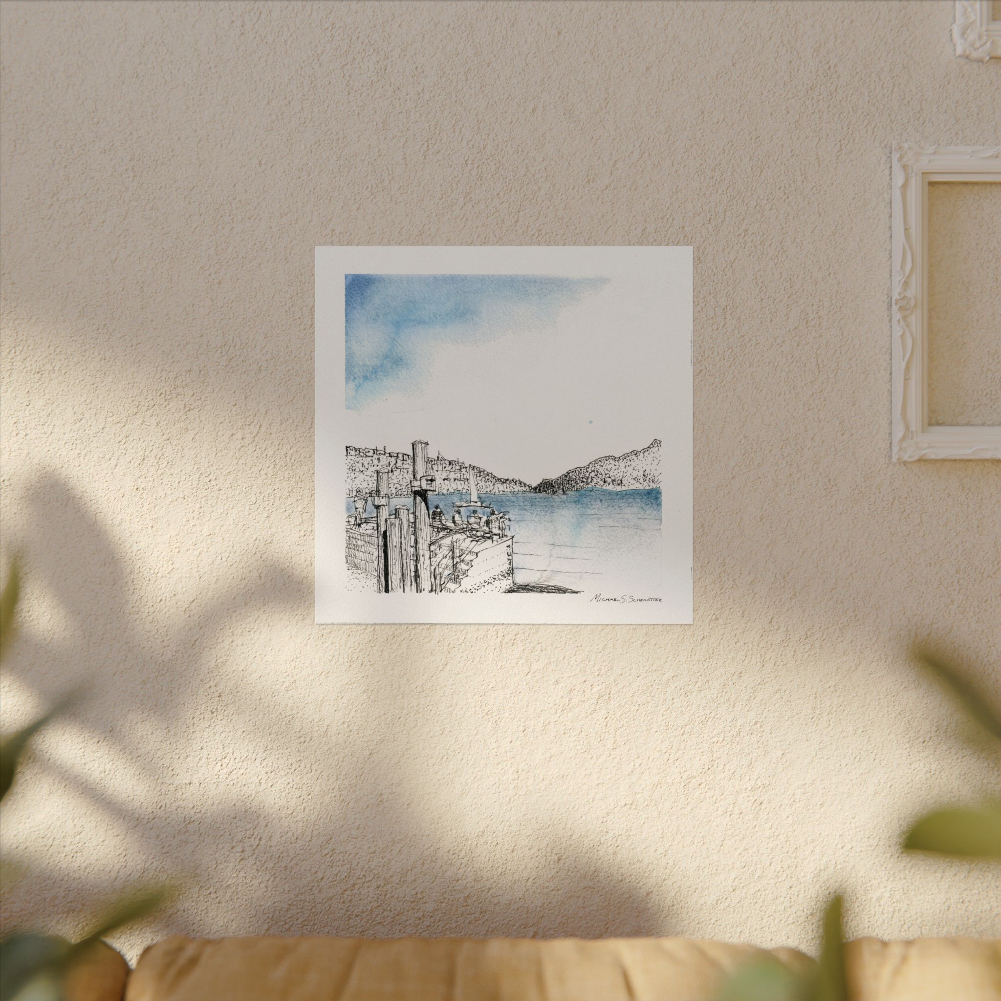 Sausalito Blue on Textured Watercolor Paper - Image 7