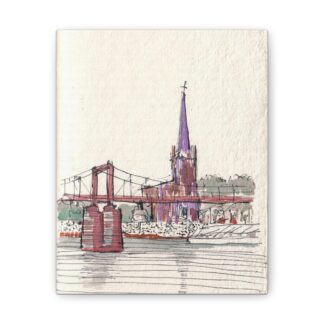 Frankfurt Watercolor on Canvas Stretched, 0.75"