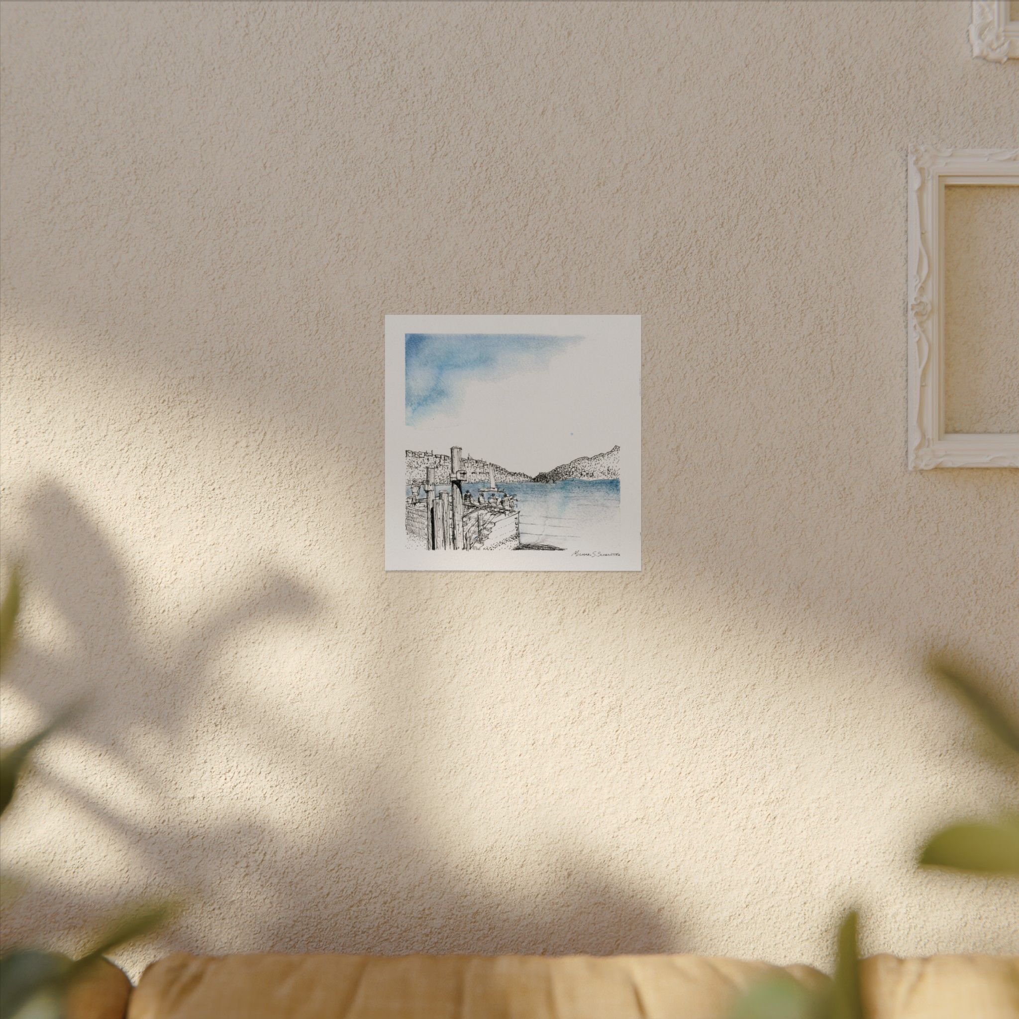 Sausalito Blue on Textured Watercolor Paper - Image 5