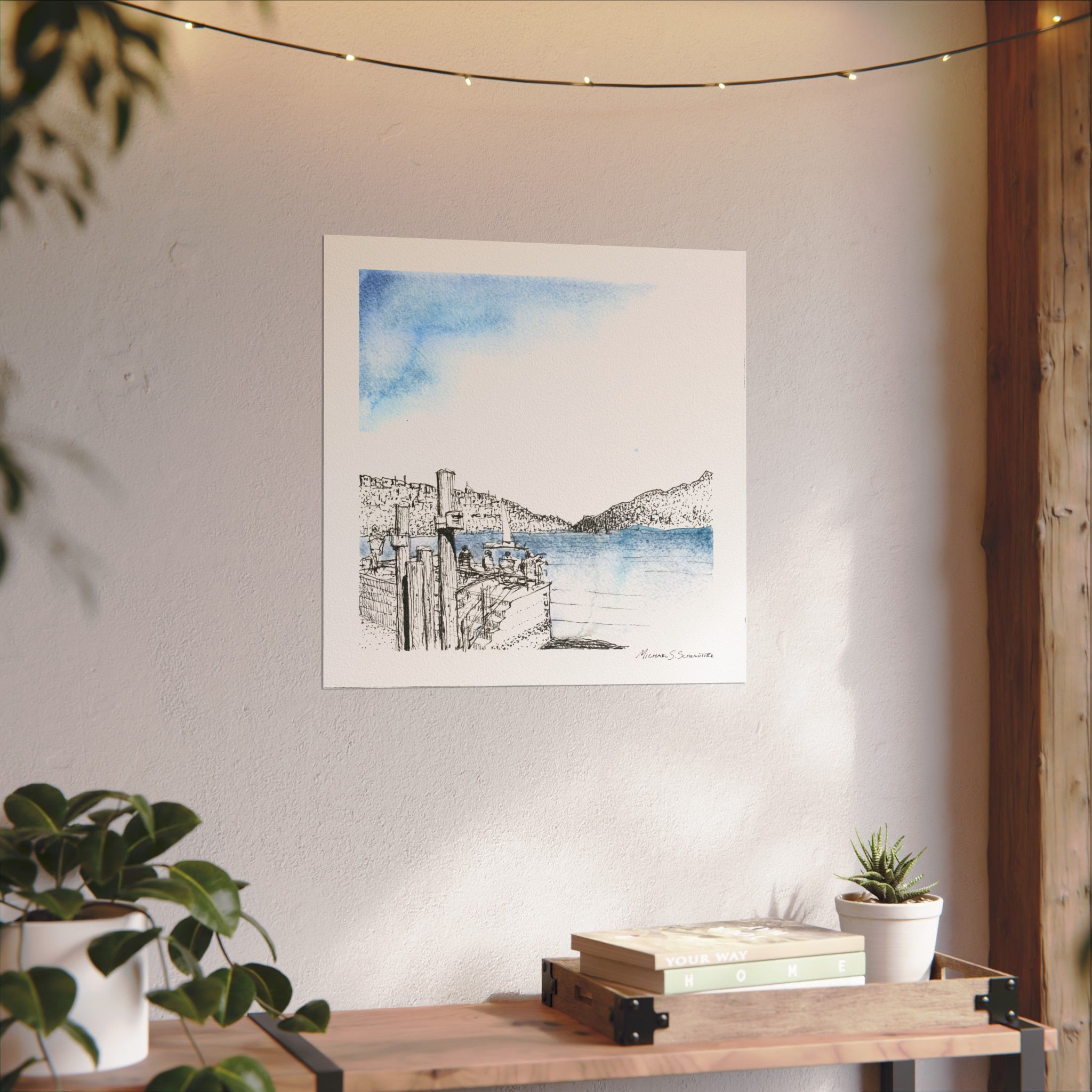 Sausalito Blue on Textured Watercolor Paper - Image 10