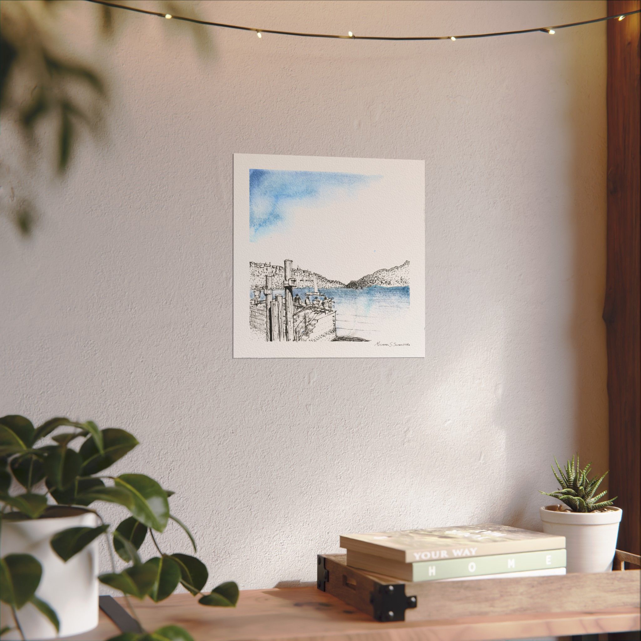 Sausalito Blue on Textured Watercolor Paper - Image 6
