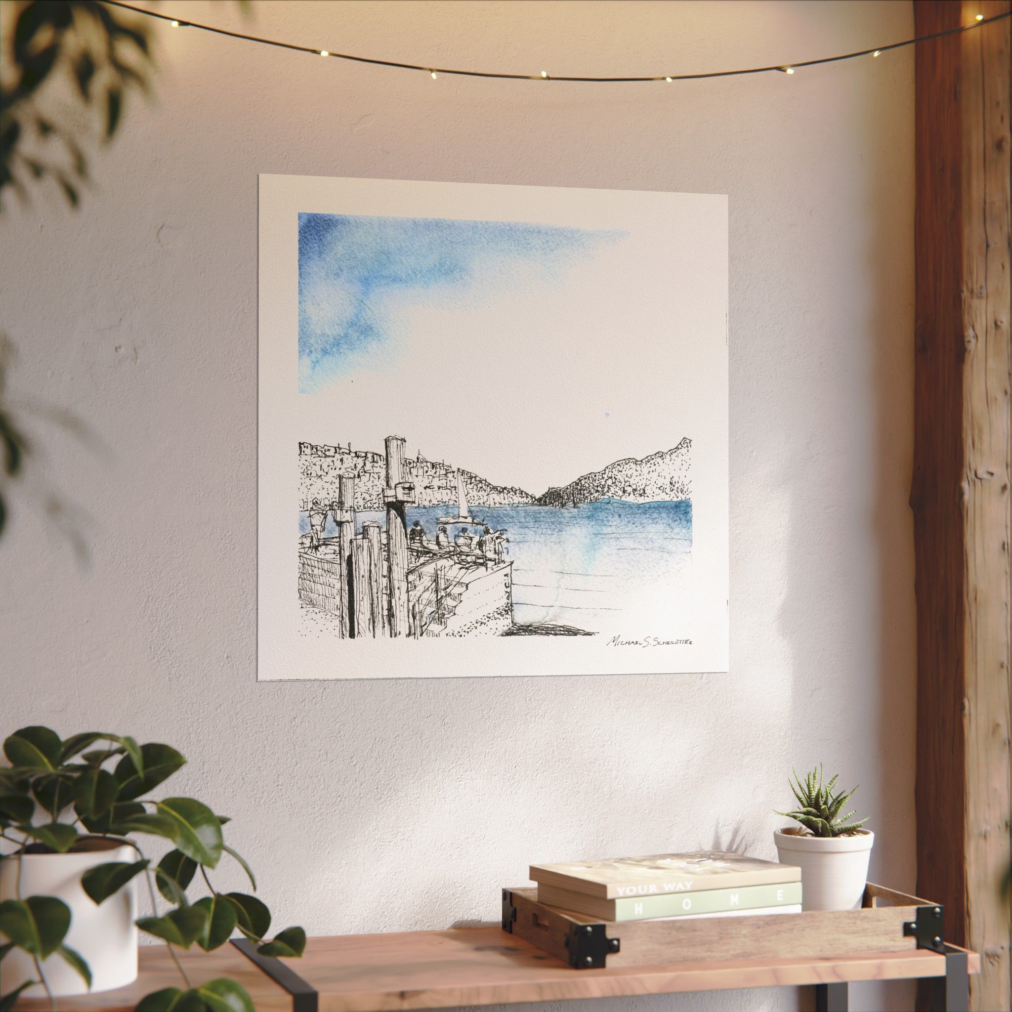Sausalito Blue on Textured Watercolor Paper - Image 12